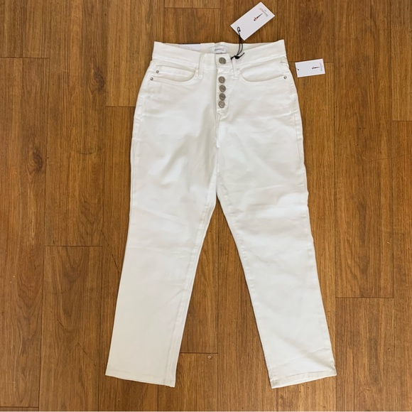 NEW SKINNY GIRL High Rise Straight Leg Ankle Crop Jeans White. SZ 25 - Picture 4 of 11